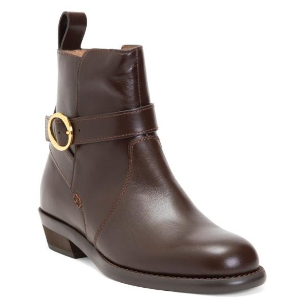ODISSI Leather Ankle Booties